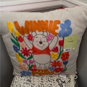 Winnie the Pooh Floral Accent Pillow